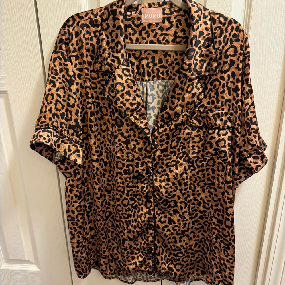 Show me your mummy leopard pajama set